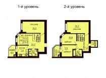 Двухуровневая квартира 116.4 м/кв - ЖК София