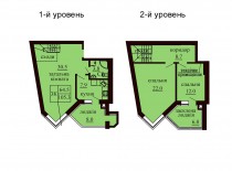 Двухуровневая квартира 105.3 м/кв - ЖК София