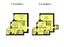 Двухуровневая квартира 116.4 м/кв - ЖК София