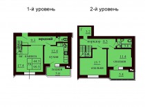 Двухуровневая квартира 99.3 м/кв - ЖК София