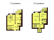 Двухуровневая квартира 90.5 м/кв - ЖК София