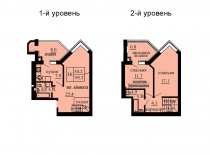 Двухуровневая квартира 95.3 м/кв - ЖК София