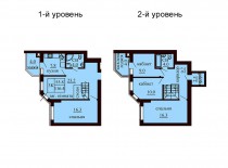 Двухуровневая квартира 116.4 м/кв - ЖК София