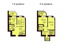 Двухуровневая квартира 83.6 м/кв - ЖК София