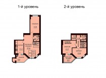 Двухуровневая квартира 117.1 м/кв - ЖК София