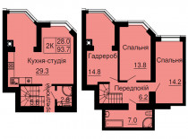 Дворівнева квартира 93,7 м.кв - ЖК София