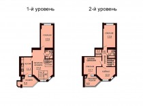 Двухуровневая квартира 132.9 м/кв - ЖК София