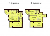 Двухуровневая квартира 124.4 м/кв - ЖК София