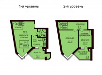 Двухуровневая квартира 105.3 м/кв - ЖК София