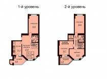 Двухуровневая квартира 132.9 м/кв - ЖК София