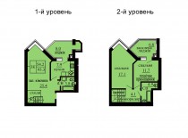 Двухуровневая квартира 95.3 м/кв - ЖК София