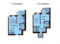 Двухуровневая квартира 83.6 м/кв - ЖК София