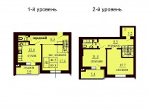 Двухуровневая квартира 99.3 м/кв - ЖК София