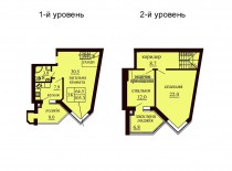 Двухуровневая квартира 105.3 м/кв - ЖК София