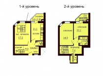 Двухуровневая квартира 90.5 м/кв - ЖК София