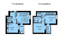 Двухуровневая квартира 95 м/кв - ЖК София