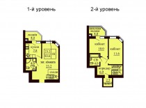 Двухуровневая квартира 83.6 м/кв - ЖК София