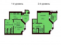 Двухуровневая квартира 108.4 м/кв - ЖК София