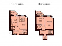 Двухуровневая квартира 90.5 м/кв - ЖК София